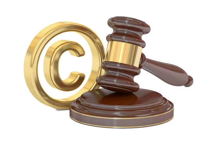 Image of a copyright symbol and gavel