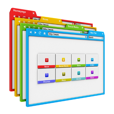 Image of internet browser windows