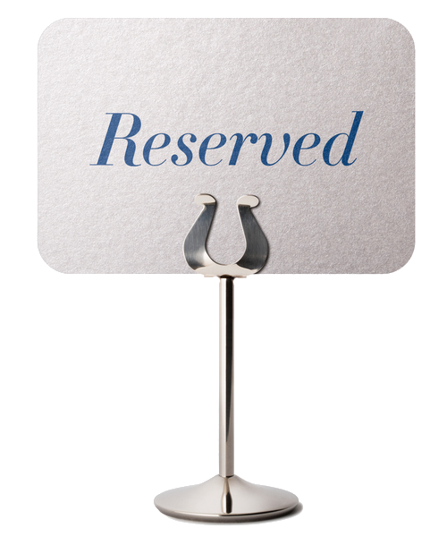 Image of a reserved sign